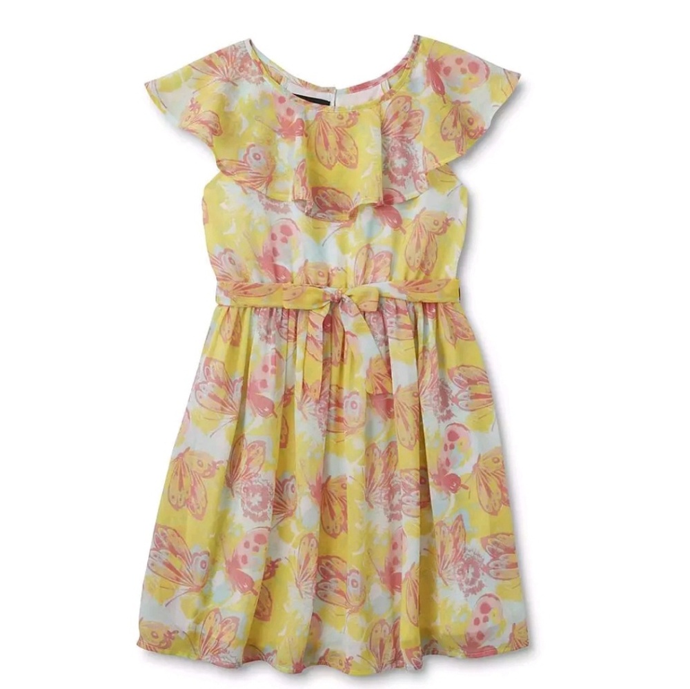 Girls Yellow Butterfly Holiday Editions Size 14-16